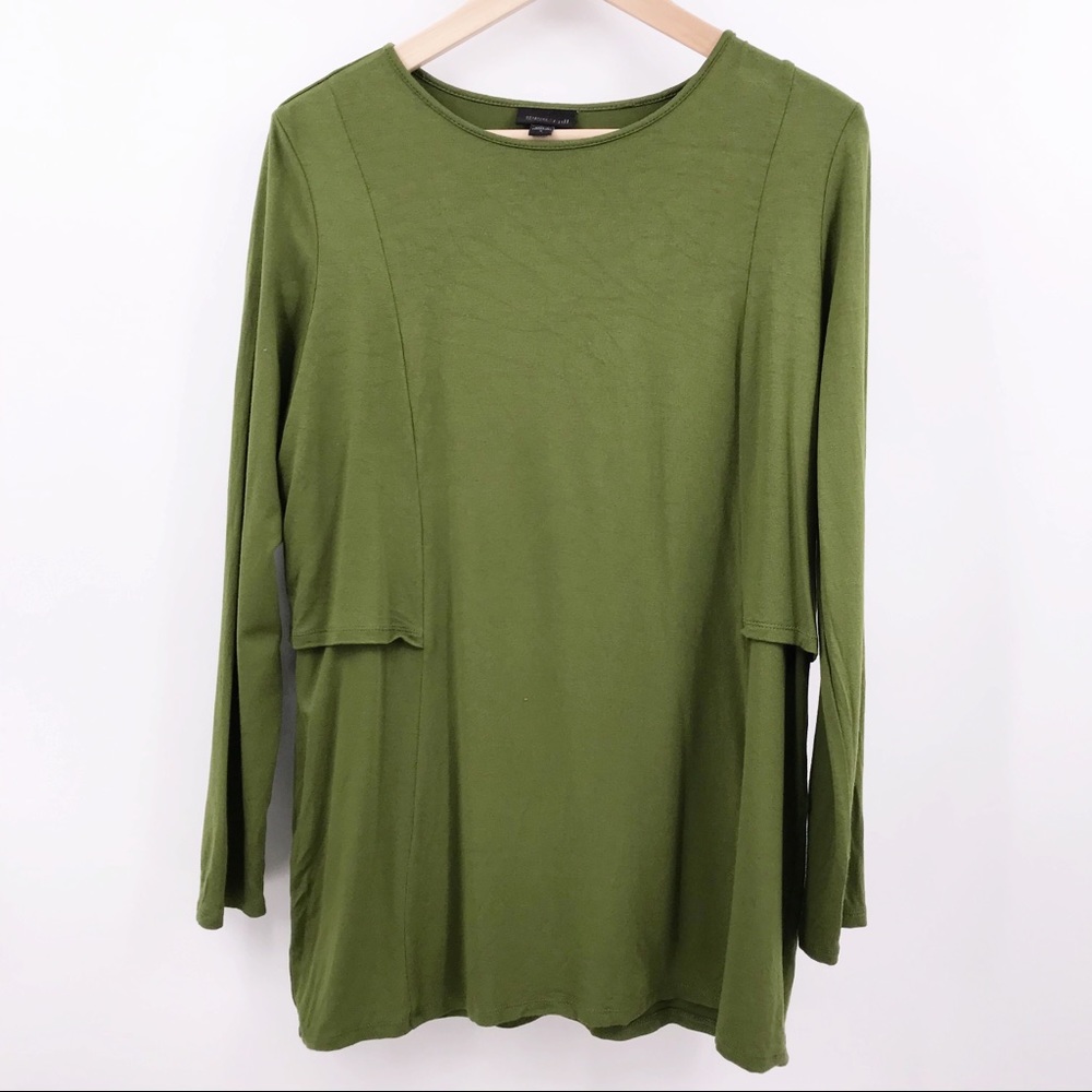 J. Jill Small Olive Green Long Sleeve Top